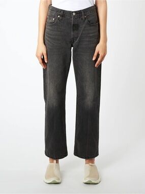 Levi's Premium 501 ‘90s Jeans Stitch School Black Size 27 100% Cotton